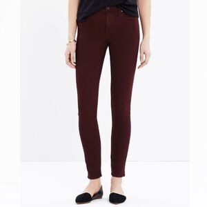 Madewell 9 Inch High Riser Skinny Garment Dyed Jeans